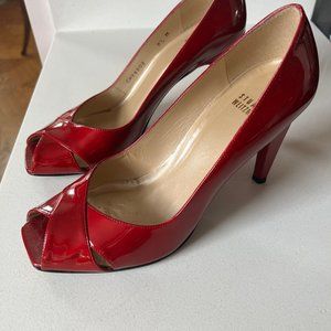 Stunning Red Patent Leather Heels, Stuart Weitzman: 8.5 B